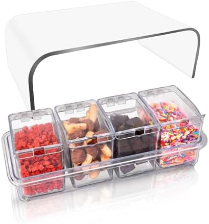 Ninja Creami Food Storage Containe, Airtight Food Storage Container Set,Acrylic Kitchen and Pantry Organization Canisters for Salted Nuts,Sugar,Chocolate Candy for ninja creami accessories