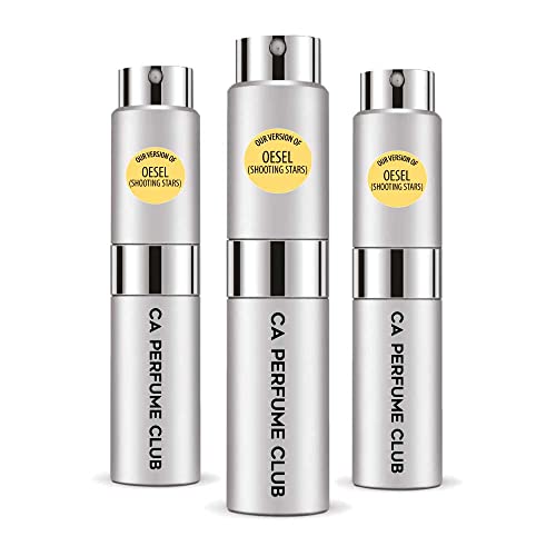 CA Perfume Impression of Oesel Shooting Stars For Women & Men Replica Version Fragrance Dupes Concentrated Long Lasting Eau de Parfum Spray Refillable Atomizer Bottle 0.27 Fl Oz-X3
