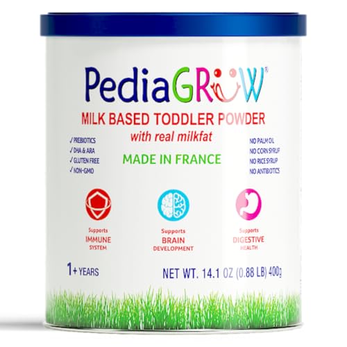 Toddler Nutritional Milk Powder, Made in France with Grass-Fed Milk, DHA & Iron, Natural Prebiotics for Growth & Immune Support, Non-GMO, Gluten-Free, Toddler Nutritional Drink, Ages 1+ Years
