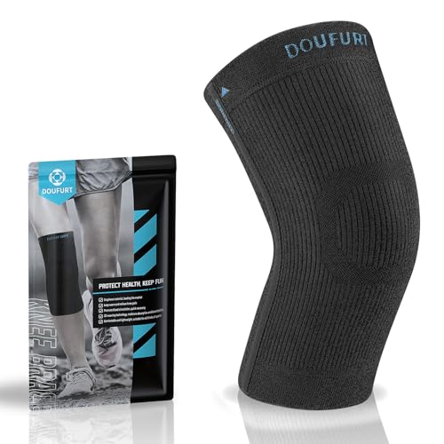 DOUFURT Knee Brace for Women & Men Knee Compression Sleeve Meniscus Tear, Patella Stabilizer knee support for knee Pain, ACL, MCL, Arthritis, Running