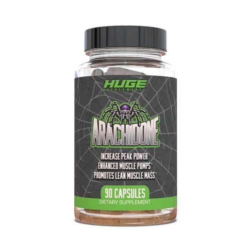 Huge Supplements Arachidone, Arachidonic Acid Supplement, Promotes Lean Mass & Increased Strength, Highest Dosed with 1500mg Per Serving, 90 Capsules