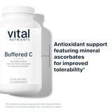 Vital Nutrients Buffered Vitamin C 500mg | Vegan Gentle Vitamin C for Sensitive Individuals* | Immune Support Supplement* | Gluten, Dairy and Soy Free | Non-GMO | 220 Capsules