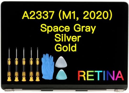 (Silver) for MacBook Air A2337 (13in, M1, 2020) EMC 3598 Retina Resolution 2560 * 1600 Full CFCC Display Assembly LED LCD Screen Replacement A+++