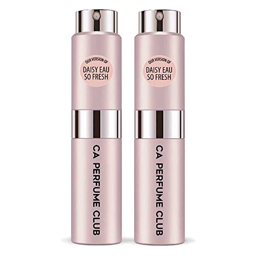 CA Perfume Impression of M. Jacobs Daisy Eau So Fresh For Women Replica Version Fragrance Dupes Concentrated Long Lasting Eau de Parfum Spray Refillable Atomizer Bottle 0.27 Fl Oz-X2