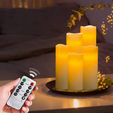 OSHINE Flameless Candles with Remote, Battery Operated Candles with 24H Timer, 5 Pack Led Candles Flickering Realistic, Battery Candles Christmas Gifts, Electric Candle for Home Wedding Holiday Decor