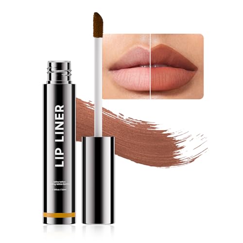 Lip Stain Peel Off Lip Liner, Long - Wear & Waterproof Peel Off Lip Stain Non-Stick Cup, Transfer-proof, Comfortable Vivid Color, Create Beauty & Charming Lip Makeup with All-Day (#01 Nude)