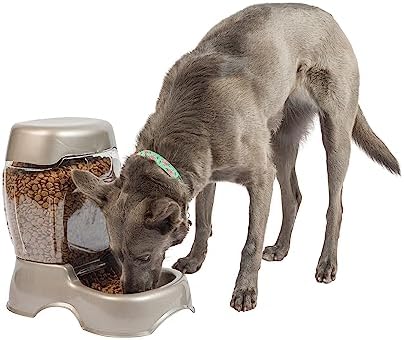 Petmate Pet Cafe Feeder Dog and Cat Feeder Pearl Tan, 12 lb, Made in USA