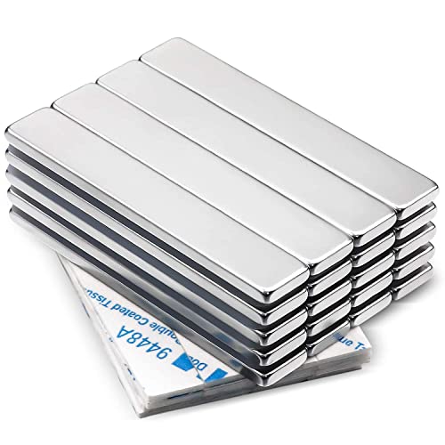 LOVIMAG 20 Pack Strong Neodymium Bar Magnets, Rare Earth Metal Neodymium Magnet for Fridge, Scientific, Shower Door, Office etc-60 x 10 x 3 mm