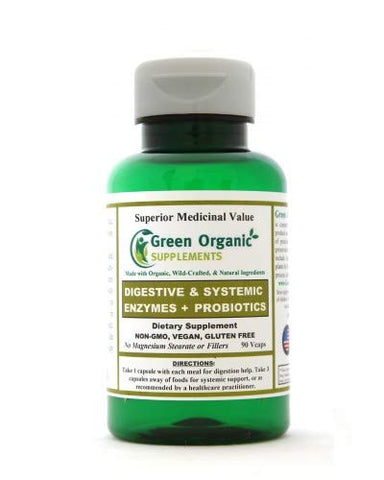 Green Organic Supplements' Digestive & Systemic Enzymes + Probiotics