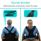 Vive Wheelchair Harness for Adults - Wheelchair Seat Belt - Safety Belt for Elderly - Torso Support Vest Restraint - Wheelchair Seatbelt Body Harness for Disabled - Adjustable Straps Prevent Sliding