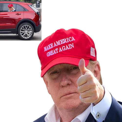TGFADAM Donald Trump 2024 Car Window Decal Make America Great Again Window Cling Funny Sticker for Outside Window of Vehicles Automotive(Left)