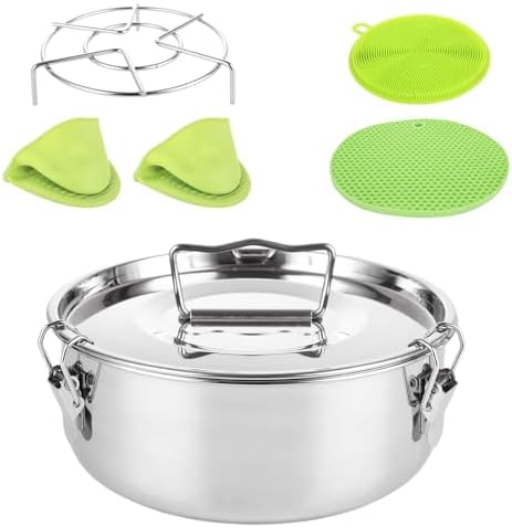 60oz Flanera Flan Pan with Lid, Stainless Steel Flan Mold with Lid, Flanera Mold Flan Maker Compatible with 6 Quart Instant Pot