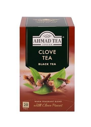 Ahmad Tea Black Tea, Clove Teabags, 20 ct (Pack of 6) - Caffeinated & Sugar-Free