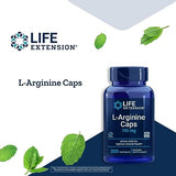 Life Extension L-Arginine Caps - L-Arginine Supplement for Men and Women with Vitamin C - for Immune System Support and Cardiovascular Health -700 mg – Gluten-Free, Non-GMO – 200 Capsules