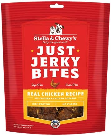 Stella & Chewy's Just Jerky Bites Real Chicken Recipe Dog Treats, 6 oz. Bag