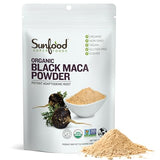 Sunfood Superfoods Black Maca Root Powder | 4 oz Bag | Peruvian Maca for Men & Women. 100% Pure: No Additives, Fillers or Preservatives.