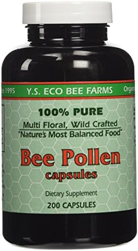 Y.S. ECO Bee Farms 100% Pure Bee Pollen 1,000mg- 200 Capsules