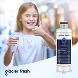 GLACIER FRESH DA97-17376B HAF-QIN Water Filter Replacement for Samsung HAF-QIN/EXP, DA97-08006C, RF23M8070SG, RF23M8070SR, RF23M8090SG, RF23M8090SR, RF23M8570SR, RF23M8590SG (4 Pack)