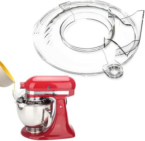 Pouring Shield for KitchenAid Tilt Head 4.5-5QT Mixer,Fit for Stainless Steel Bowls (Only),Food Grade Pouring Shield Mixers Bowl Cover Splash Guard for Kitchen aid Accessories and Attachments,Upgraded