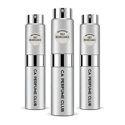 CA Perfume Club Impression of Xrjf 1861 Renaissance For Women & Men Replica Version Fragrance Dupes Concentrated Long Lasting Eau de Parfum Spray Refillable Atomizer Bottle 0.27 Fl Oz-X3
