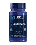 Life Extension L-Glutamine & Magnesium Bundle – 200 Vegetarian Capsules for Daily Support