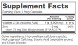 Protocol C-1000 + Zinc-15 - Vitamin C & Zinc Bisglycinate - Immune Support Supplement* - Antioxidants Supplement* - with Ascorbic Acid - 120 Veg Capsules