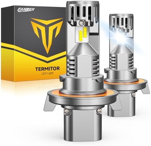 FAHREN Upgraded H13/9008 Bulb, [Modern & Brightest] 26000LM 6500K Ultra-Bright Bulb 1:1 Mini Size No Adapter Required 9008 Fog Light bulb, Quick Install No Adapter Needed H13 bulbs,Pack of 2