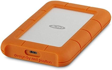 LaCie Rugged 2TB USB-C and USB 3.0 Portable Hard Drive (STFR2000800) (Renewed)