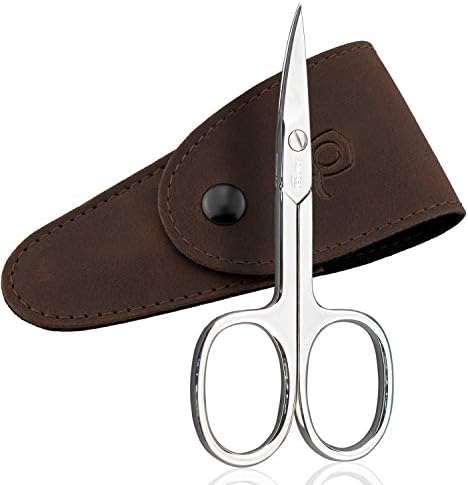 Solingen Nail Scissors Curved Blade – Precision German Steel for Fingernails & Toenails, Manicure & Pedicure, Extra Sharp with Stylish Storage Case