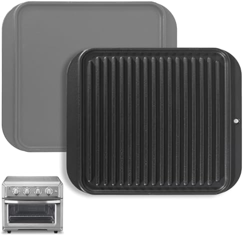 Cast Iron Griddle Plate Accessories for Cuisinart TOA-60 TOA-65 Toaster Air Fryer Convection Oven Reversible Grill Pan Replacement Part