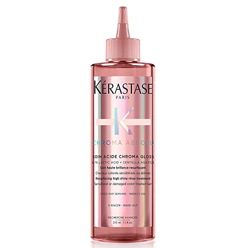Kerastase Chroma Absolu Chroma Hair Gloss | High Shine Treatment for Damaged Color-Treated Hair | Strengthens and Adds Shine | Lightweight Formula with Lactic Acid | Soin Acide | 7.1 Fl Oz