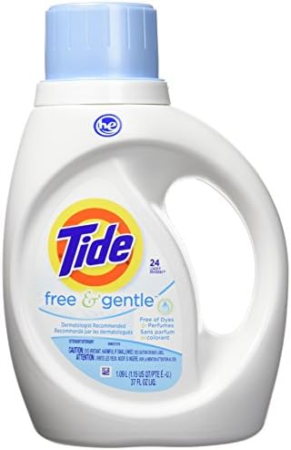 Tide Free & Gentle HE Liquid Laundry Detergent, Unscented, 1.09 L (24 Loads) - Packaging May Vary
