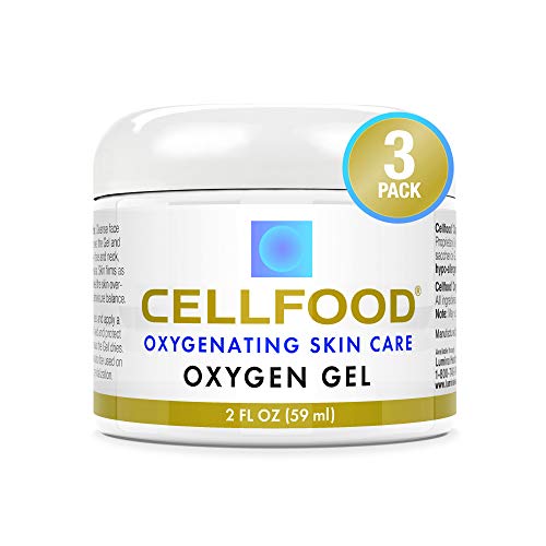 Cellfood Oxygen Gel - 2 fl oz, Pack of 3 - Provides Moisture & Protection, Decreases Appearance of Fine Lines - Aloe Vera, Lavender Blossom Extract, Cellfood & Glycerine - Hypoallergenic, Non-GMO