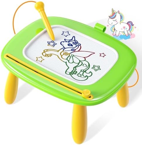 Toddlers Toys Ages 1-3, Magnetic Drawing Board, Toddler Boy Toys for 1 2 3 Years Old, Doodle Board Pad Learning and Educational Toys for 18 Months Baby 1-3 Yr Kids Birthday Gifts - Green