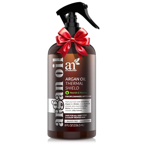 Artnaturals Thermal Hair Protector Spray - (8 Fl Oz / 236ml) - Heat Protectant Spray against Flat Iron Heat - Argan Oil Preventing Damage, Breakage and Split Ends - Sulfate Free (ANHA-0801)