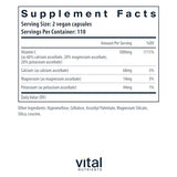 Vital Nutrients Buffered Vitamin C 500mg | Vegan Gentle Vitamin C for Sensitive Individuals* | Immune Support Supplement* | Gluten, Dairy and Soy Free | Non-GMO | 220 Capsules