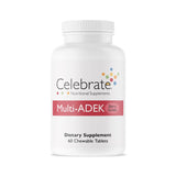 Celebrate Vitamins High ADEK Multivitamin Chewables, Iron Free, Multivitamin for Duodenal Switch Surgery Patients, Berry Sorbet, 60 Count