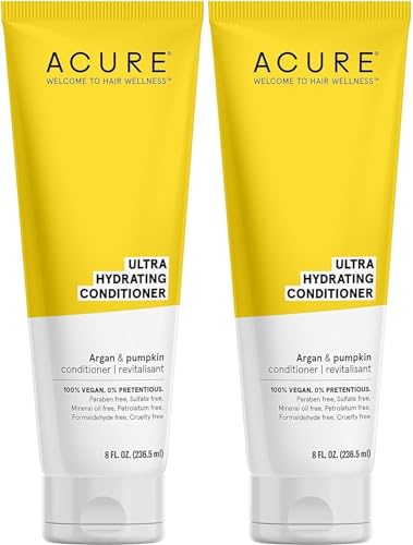 Acure Ultra Hydrating Conditioner, Yellow, pumpkin, 8 Fl Oz- Pack of 2