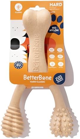 All-Natural, Nylon-Free Dog Chew Toys - Hard Density - Ideal for Strong to Aggressive Chewers - Non-Toxic, Promotes Dental Health, Splinter-Resistant, Sustainably Made