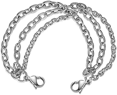 LinnaLove Stainless Steel Interchangeable Chain for Medical Alert id Bracelets for Women and Men