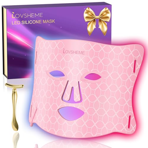 Red Light Therapy for Face, LED Face Mask Light Therapy Enhance Red Light Therapy Mask for Acne, Wrinkles, Skin Rejuvenation, Professional Grade Home Skincare, 3 Light Modes & Timing Settings