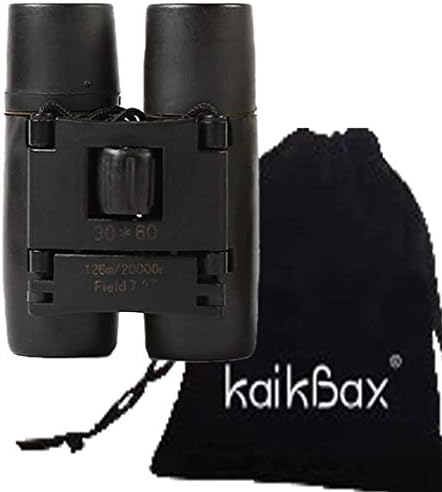 30x60 Mini Pocket Folding Binoculars for Adults Kids- Portable Folding Telescope with Low Light Night for Hunting Sports Outdoor Travel Sightseeing Gift Black