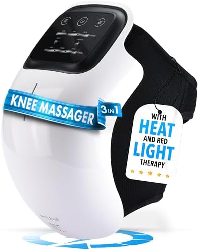FORTHiQ Knee Massager Smart with Heat, Red Light and Massage Therapy, 3-in-1 Cordless, 2024 Updated Edition, FSA or HSA Eligible, Gifts for Grandma & Grandpa