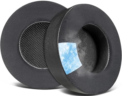 SOULWIT Cooling Gel Ear Pads Replacement for Corsair Virtuoso RGB Wireless XT SE Gaming Headset, Earpads Cushions with High-Density Noise Isolation Foam, Added Thickness - Black