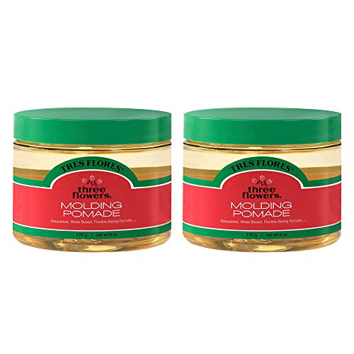 Tres Flores Molding Hair Styling Cream Pomade, For All Hair Types - 6 oz. (2 Pack)