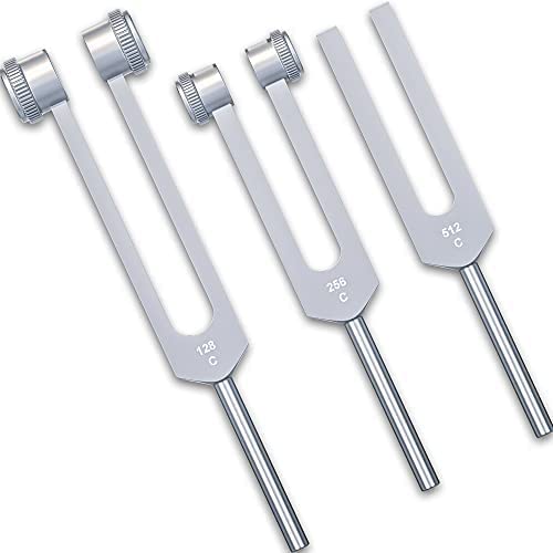 SURGICAL ONLINE Aluminum Sensory Tuning Forks C 128, C 256, C 512, Diagnostic Instruments 3 Pcs