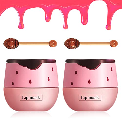 Charm Kiss 2PCS Lip Balm Lip gloss Strawberry Sleeping Lip Mask