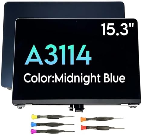 15.3" for MacBook Air Retina A3114 LCD Screen Display LED Assembly Silver Space Grey Starlight Midnight Color (Midnight)