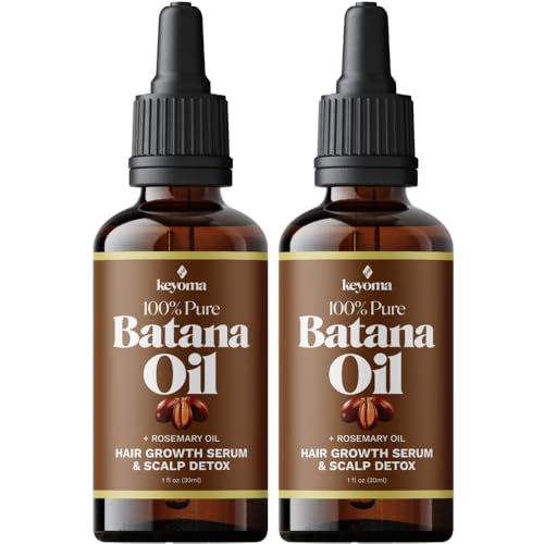 Batana Oil with Rosemary for Hair Growth - Nourish Scalp & Detox for Strong & Healthy Hair, 100% Organic Batana Oil from Honduras with Rosemary - Reduce Hair Loss & Detox Your Scalp (60 mL)