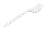 1,000 Plastic Disposable Forks Bulk White Medium Weight Disposable Silverware Plastic Cutlery Fork